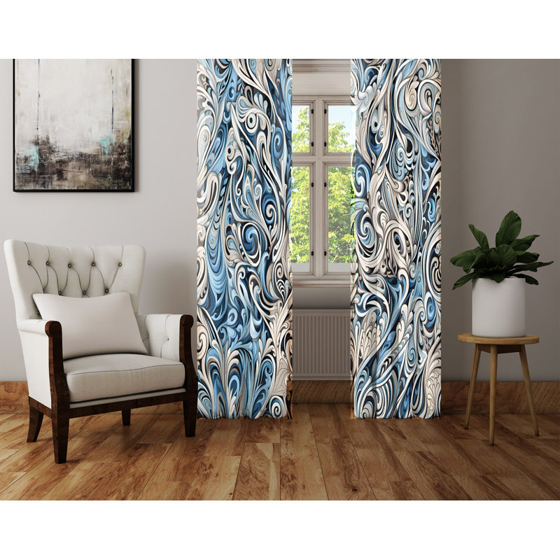 Semi Sheer Curtain Pair, 40" W x 61" L