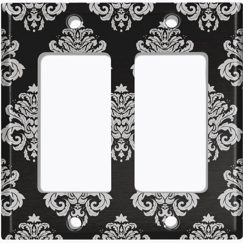 Plaque murale berçante Damask, Noir