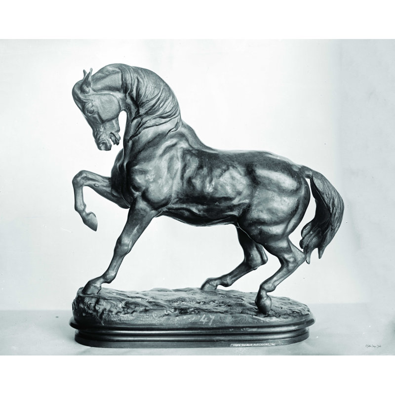 Statue romaine de cheval 2 - Impression sur toile tendue, H 12 po x l 16 po