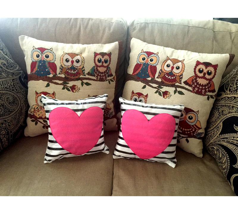 Mosos Striped Cotton Blend Reversible Throw Pillow