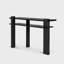 Console noire en bois massif