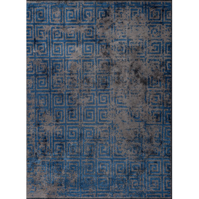 Tapis bleu / gris Rapture