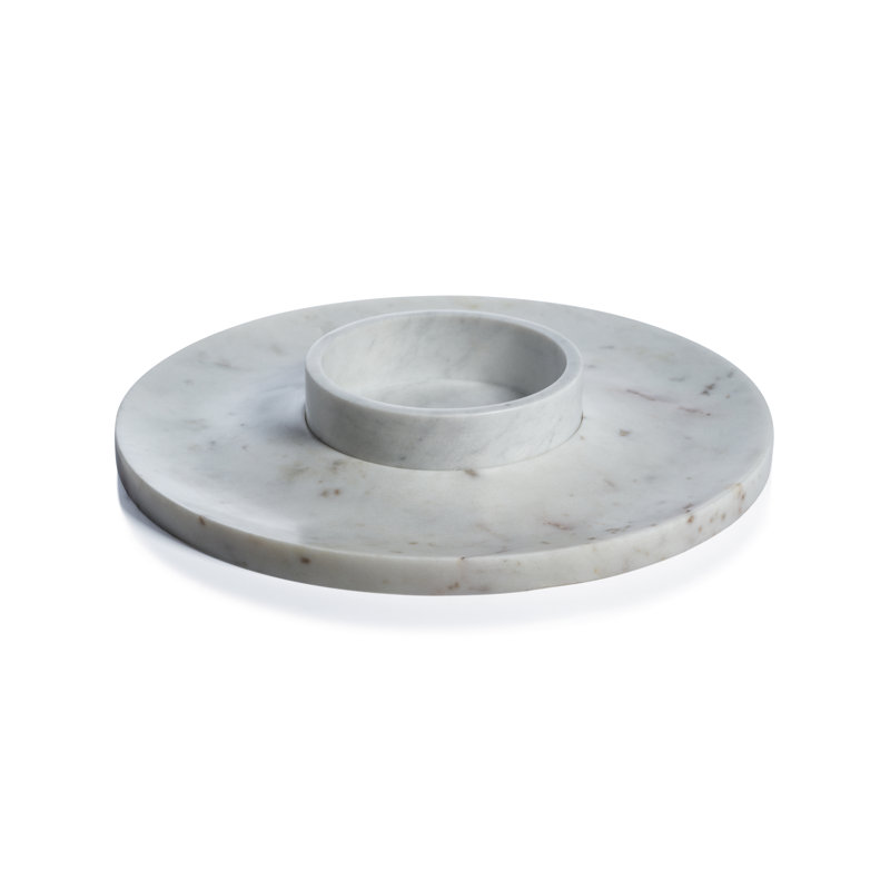 Ivy Bronx Lativa Marble Chips And Dip Platter