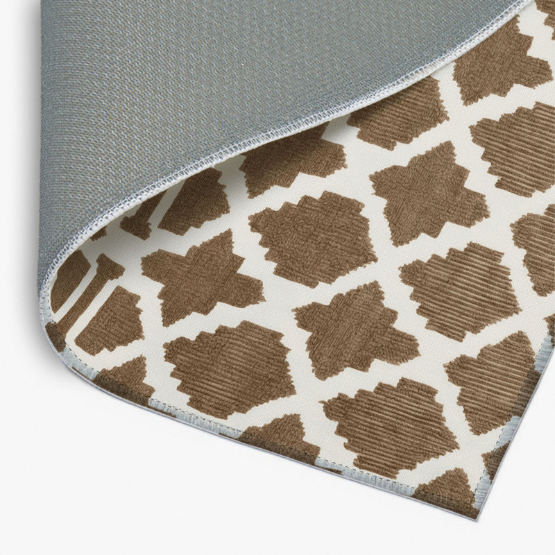 Tapis brun intérieur et extérieur Trellis, Rectangulaire 2 pi x 3 pi