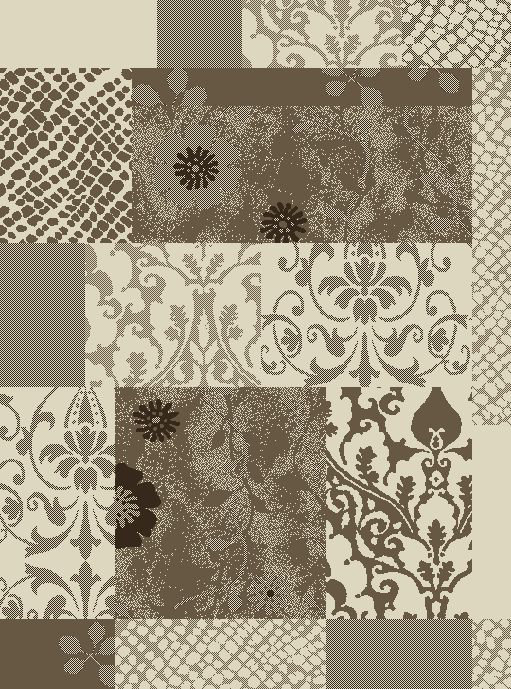 Beige Touffeté à la main/crème Tapis décoratif, Rectangle 8 pi x 11 pi