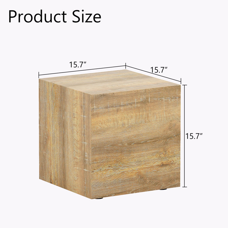 End Table Side Table, 15.7" H x 15.7" W x 15.7" D