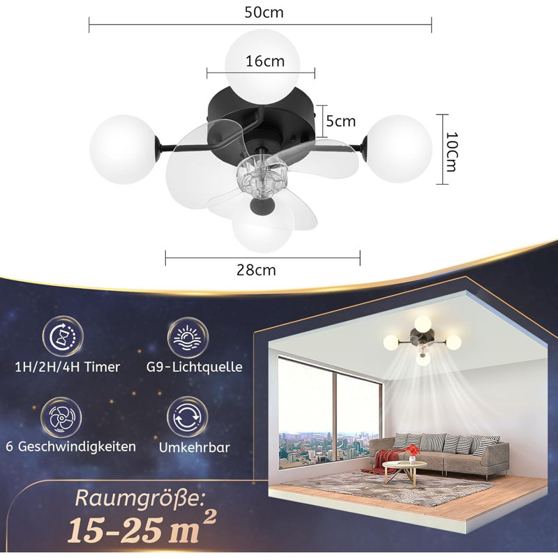 Ceiling Fan with LED Lights