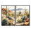 Arizona Desert Cactus I - Art mural moderne vert 2 pièces