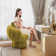 Upholstered Swivel Accent Chair Barrel Chair With Pillow (Set of 2)