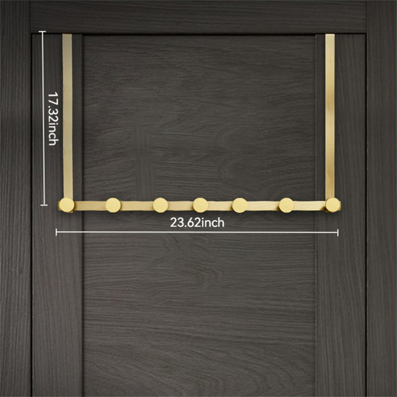 Crochet classique pour porte en laiton Classic, H 17,32 po x l 23,62 po x P 1,96 po