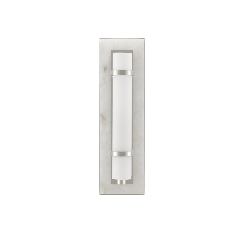Bruneau 1 - Light Flush Mounted Sconce, Natural Alabaster/Oil Rubbed Bronze