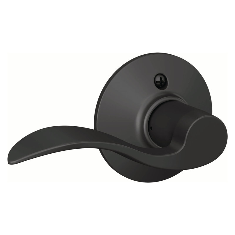 Accent Lever Hall and Closet Lock, Matte Black