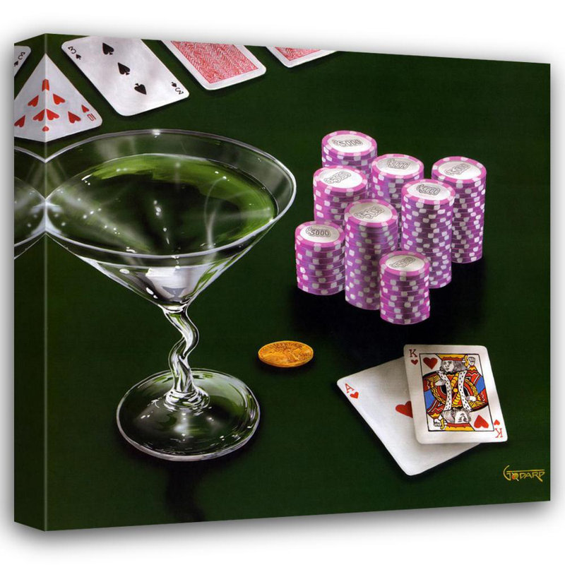 Poker Chips Big Slick, 15" H x 15" W