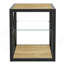 Ensemble de 2 tables de chevet modernes pour chambre à coucher et salon, plateau en panneau de fibres à densité moyenne en bois trempé et bois naturel, table d'appoint de style industriel