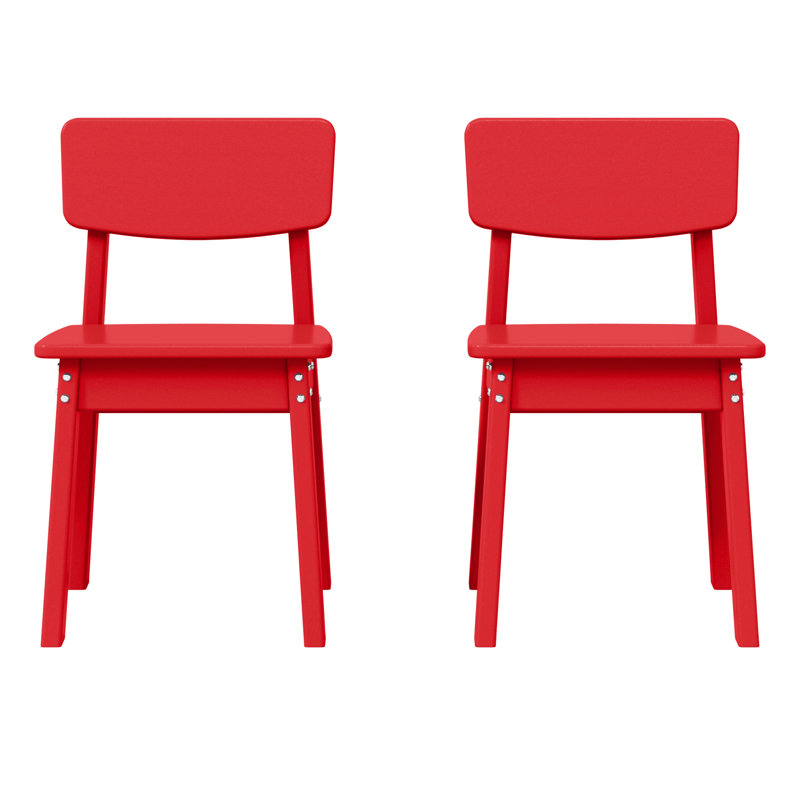 Kids Outdoor Dining Chair, Red