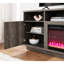 Meuble télé avec foyer électrique 70 po en noyer gris Ambrose-1262574116