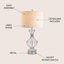 Lampe de table 28 po à cadre métallique métallique Fifield