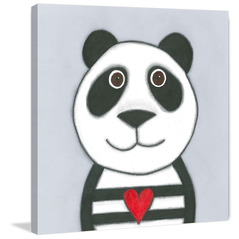 «Panda», reproduction sur toile tendue, H 24 po x l 24 po x P 1,5 po