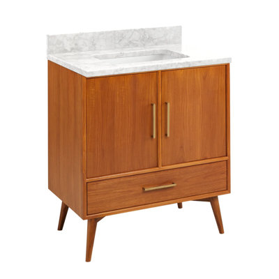 30" Novak Single Bathroom Vanity Set with Rectangular Undermount Sink