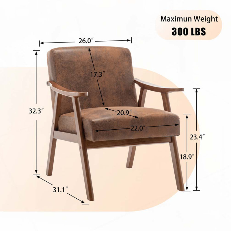 Chaise de salon, Microfibe brune