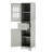 Grey Freestanding Bathroom Cabinetry - Board With Adjustable Shelf, Drawer, And Doors Doors, Shelf-888780029