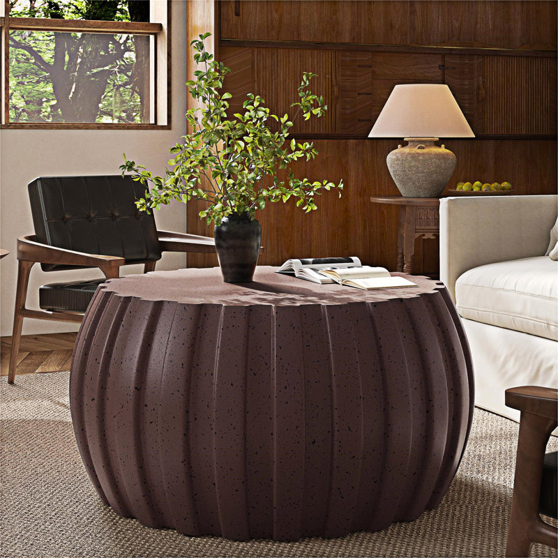 Table basse moderne et imperméable, Brun