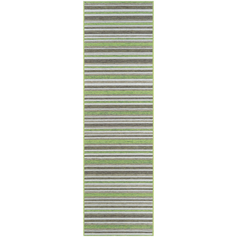 Ellenton Performance Flatweave Striped Indoor / Outdoor Rug