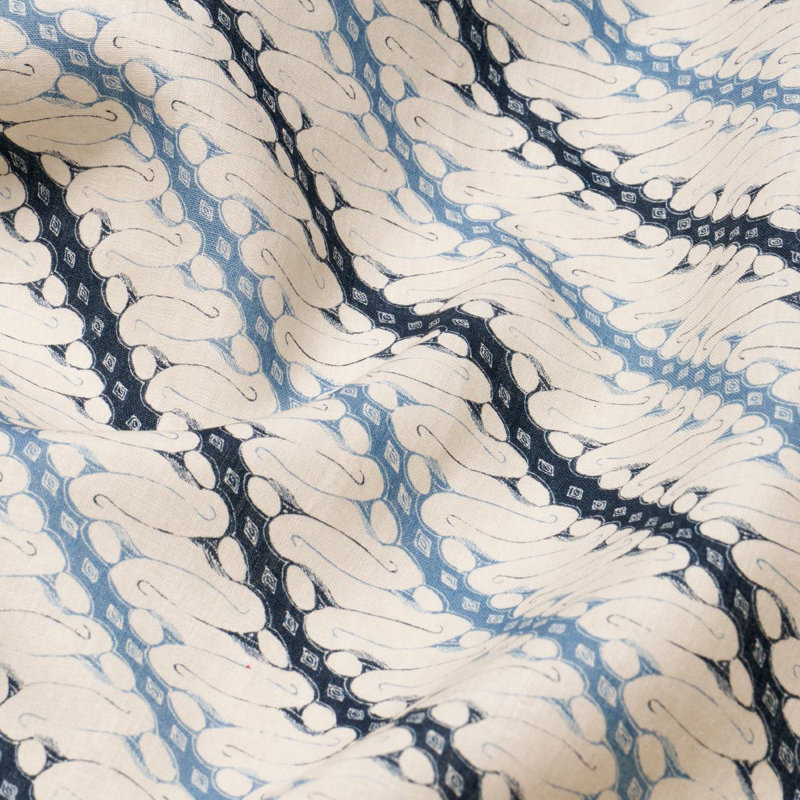 Tissu Schumacher X Rita Konig Ronnie, Bleu