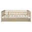 Lit de jour en bois naturel avec lit gigogne et barrière de sécurité. Améliore le décor de la chambre à coucher. Solide et stable. Instructions d'assemblage des garde-corps fournis - Finition. Offre un espace de couchage supplémentaire. Cadre.-1960194684-1960194675