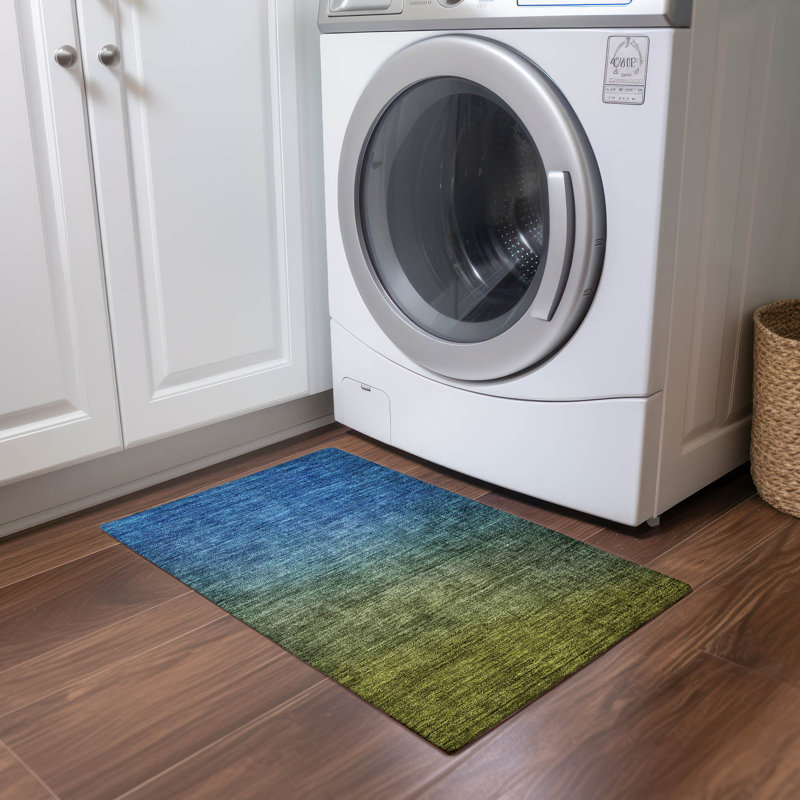 Kinslee Flatweave Synthetic Abstract Indoor / Outdoor Rug, Rectangle 1'8" x 2'6"