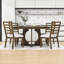 Ensemble de salle à manger extensible 5 pièces avec table et 4 chaises rembourrées Halie-215061101-215061100