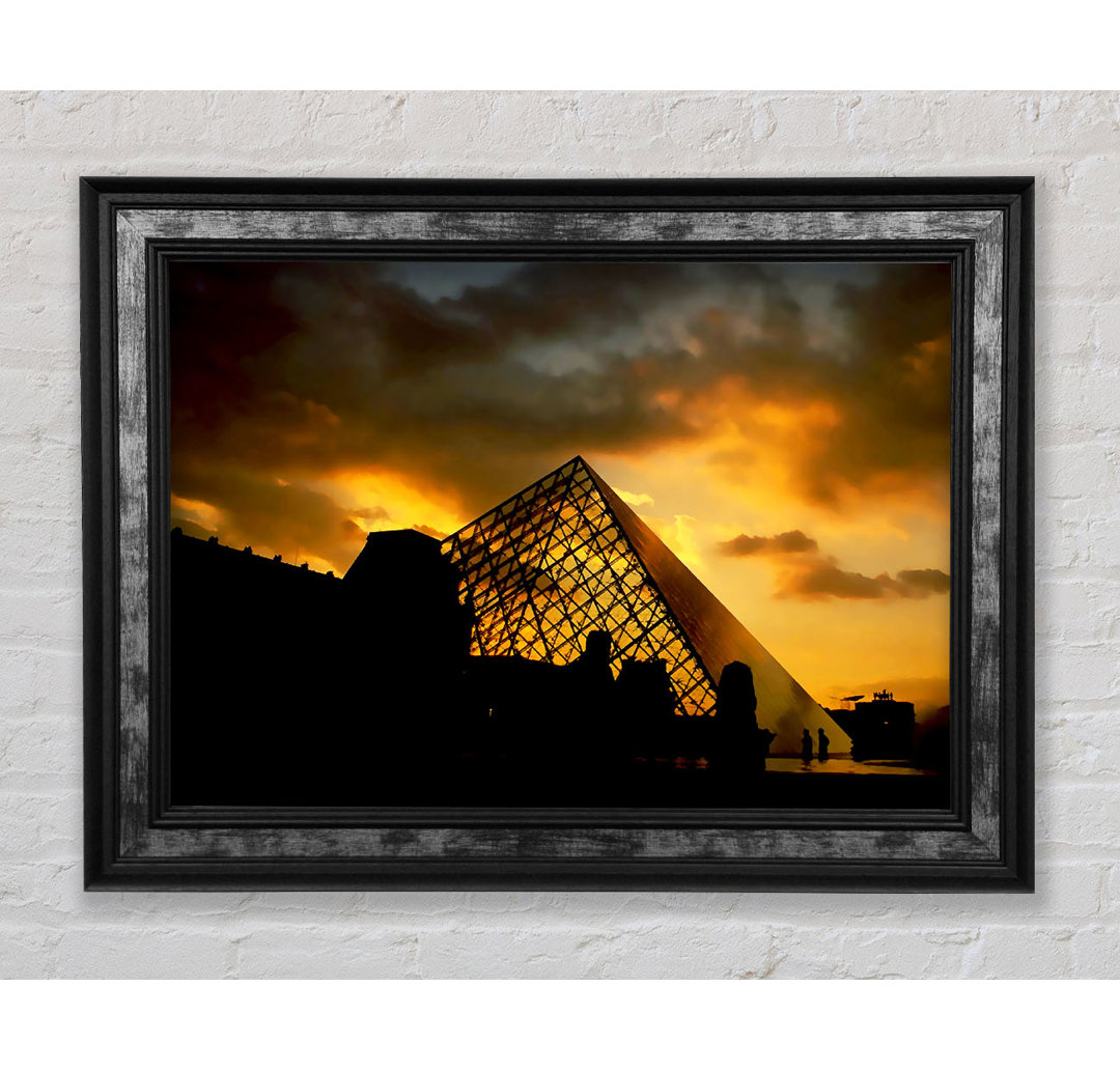 Paris Louvre Pyramide im ersten Licht - Druck