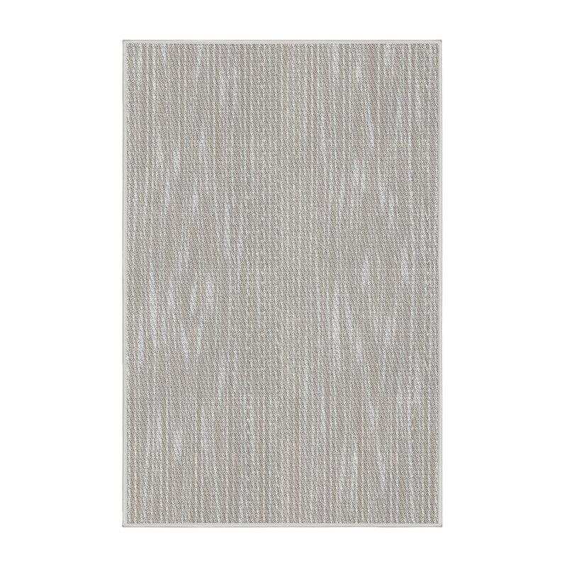 Tapis gris à motif abstrait Schade, Rectangle 5 pi x 7 pi