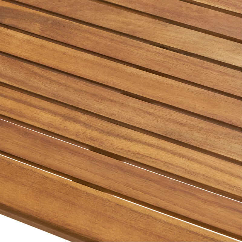 Table de bar d'extérieur minimaliste en bois d'acacia