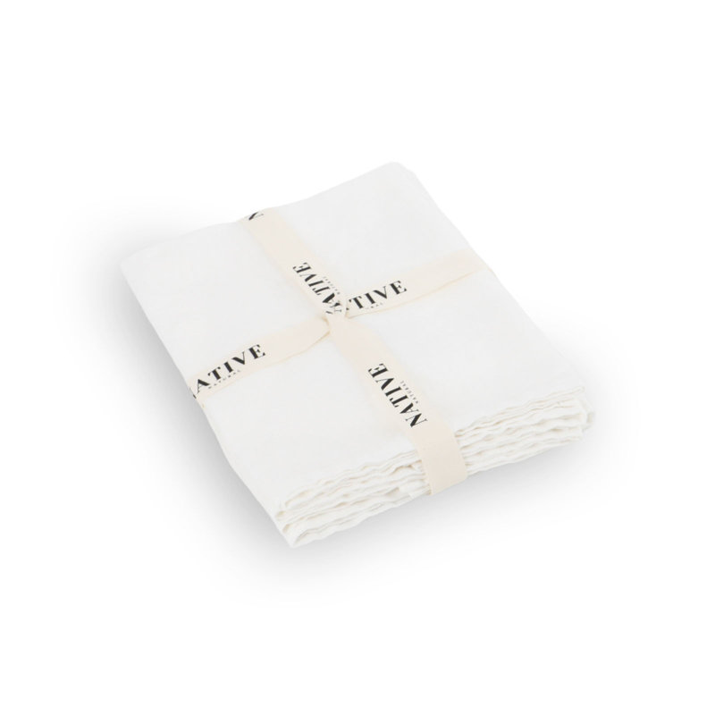 Linen No Pattern Napkin, White