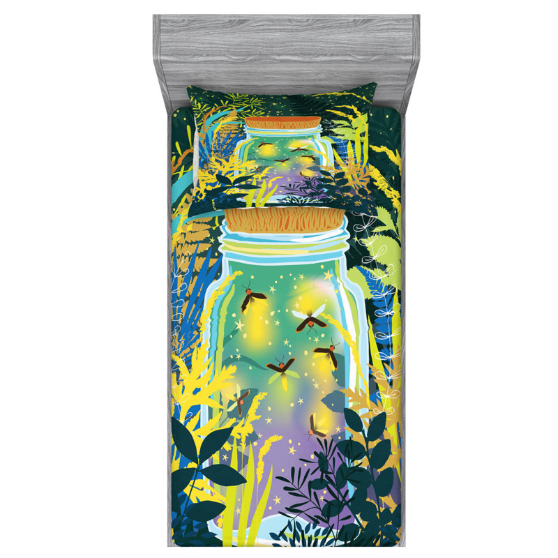 Ensemble de draps en microfibre Firefly, Ensemble de draps pour lit simple avec un drap-hou