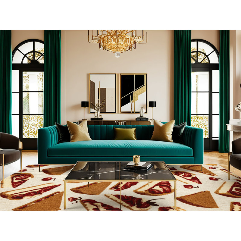  Tapis lavable Cheesecake Desserts, Rond 5 pi