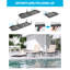 Chaise longue d'extérieur sans assemblage, ensemble de 2 chaises d'extérieur en aluminium, chaise longue de piscine à dossier ajustable au bord de la piscine à dossier réglable (ensemble de 2)
