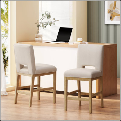 Ensemble de 2 tabourets de comptoir 27 pouces, tissu
