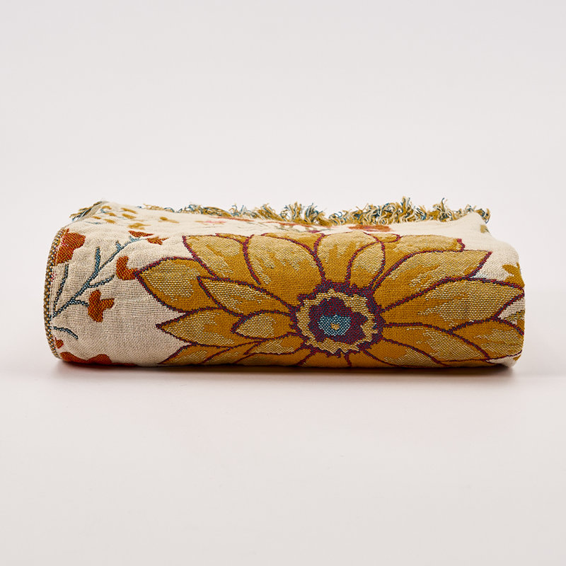 Serviette de plage réversible à motif floral de style campagne | 100% coton, doux de luxe, séchage rapide, absorbant, résistant à la décoloration, respectueux de l'environnement, serviette pour piscine et spa