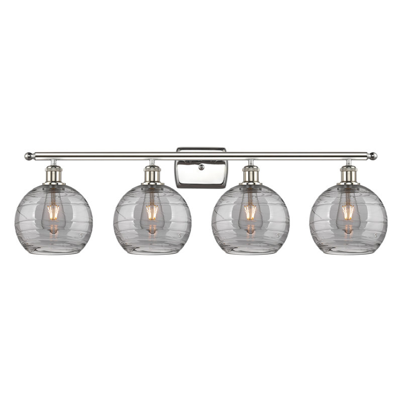 Éclairage pour meuble-lavabo à 4 lumières à intensité variable Allare, Nickel poli