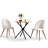 Maycel 3-Pieces 31.5" Round Dining Table Set with 2 Upholstered Chairs for Small Space Dining Room-627838105-627838104
