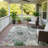 Machine Washable Indoor/Outdoor Chantille ACN2340 Floral Rug-483568074