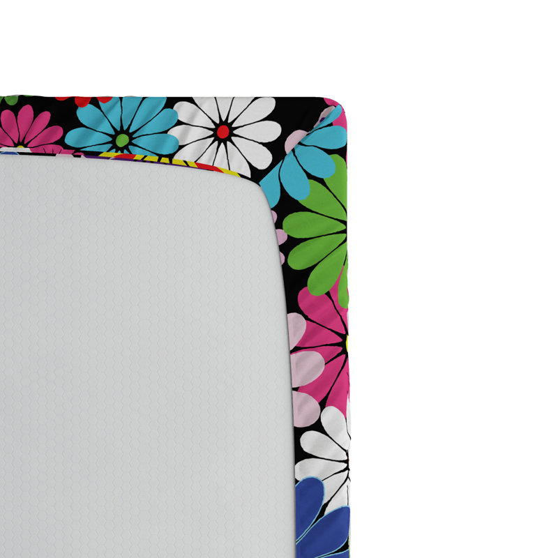 Microfiber Floral Fitted Sheet, Twin XL Fitted Sheet