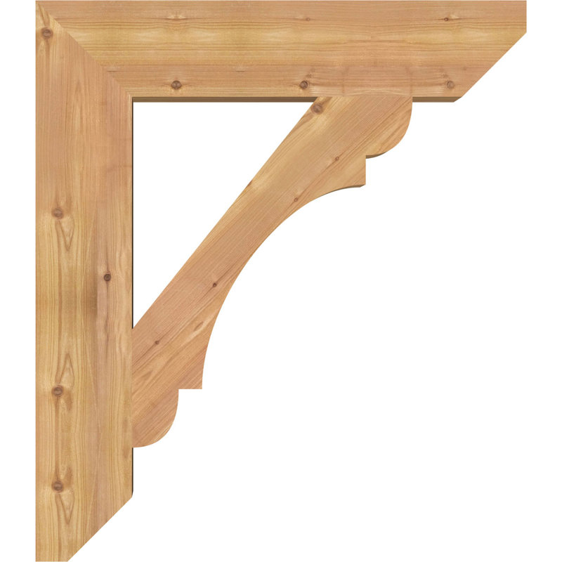 Support en bois / corbeau, Cèdre rouge de l'Ouest (lisse), H 32 po x l 5,5 po x P 28 po