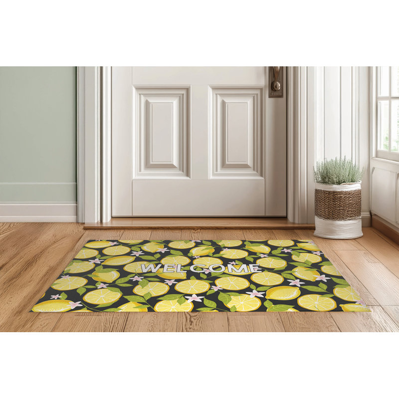 Paillasson Lemons, Gris anthracite, L 48 po x L 72 po