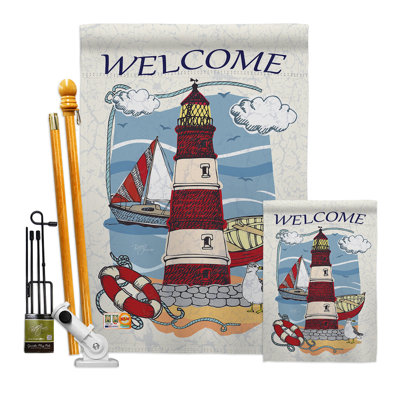 Double Sided 40'' H x 28'' W Polyester Flag Set