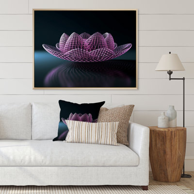 Matrice de lotus futuriste sur toile