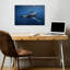 Humpback Whale Family Peaceful Serene Contemporary Whale Nature Ocean Wall Art Print 1 Piece Wrapped Canvas Wall Art-1147796041