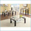 Table basse Moriah avec plateau en verre noir et 1 tablette